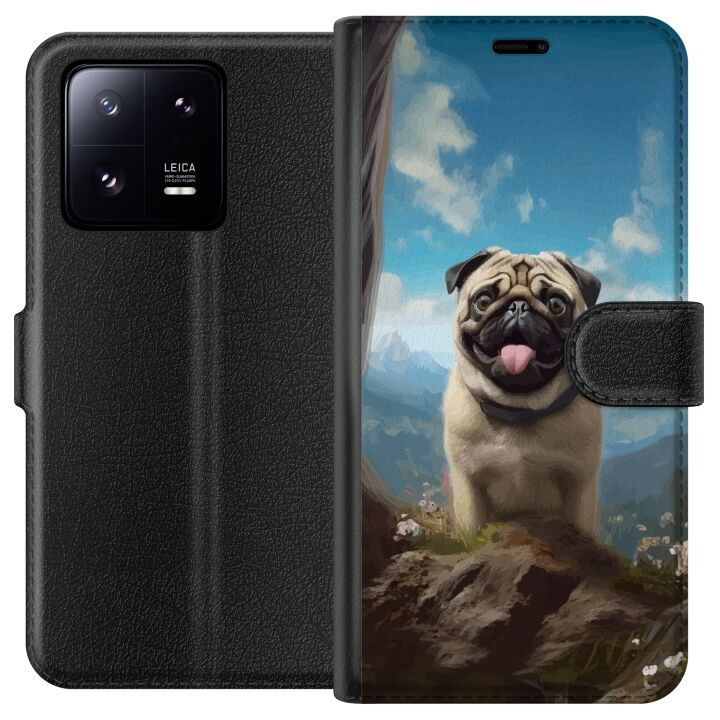 Tegnebogsetui til Xiaomi 13 Pro med Glad Hund motiv i gruppen SMARTPHONES & TABLETS / Mobil Beskyttelse / Xiaomi hos TP E-commerce Nordic AB (A64187)