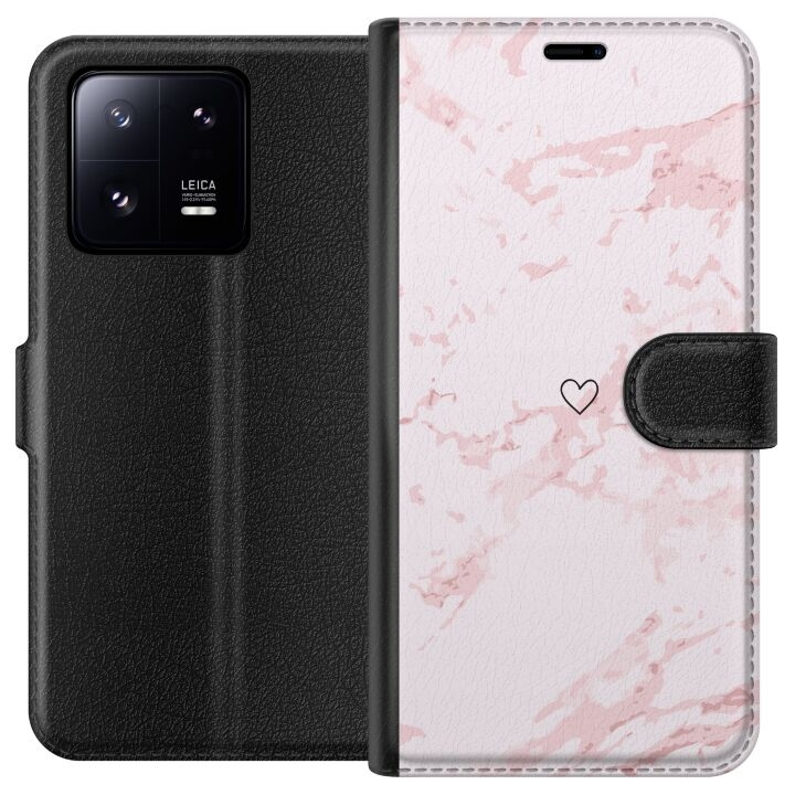 Tegnebogsetui til Xiaomi 13 Pro med Rosa Hjerte motiv i gruppen SMARTPHONES & TABLETS / Mobil Beskyttelse / Xiaomi hos TP E-commerce Nordic AB (A64192)