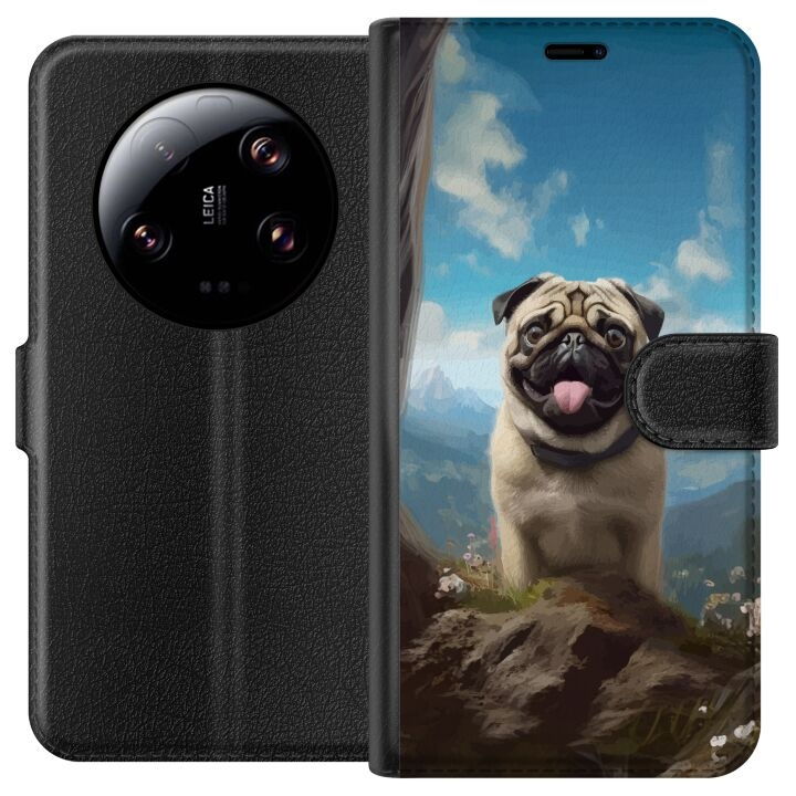 Tegnebogsetui til Xiaomi 13 Ultra med Glad Hund motiv i gruppen SMARTPHONES & TABLETS / Mobil Beskyttelse / Xiaomi hos TP E-commerce Nordic AB (A64295)