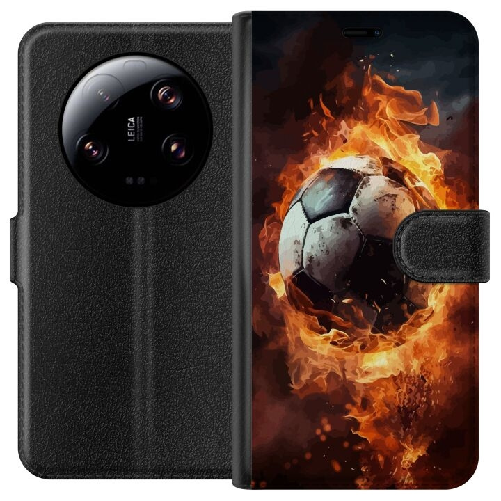 Tegnebogsetui til Xiaomi 13 Ultra med Fodbold motiv i gruppen SMARTPHONES & TABLETS / Mobil Beskyttelse / Xiaomi hos TP E-commerce Nordic AB (A64298)