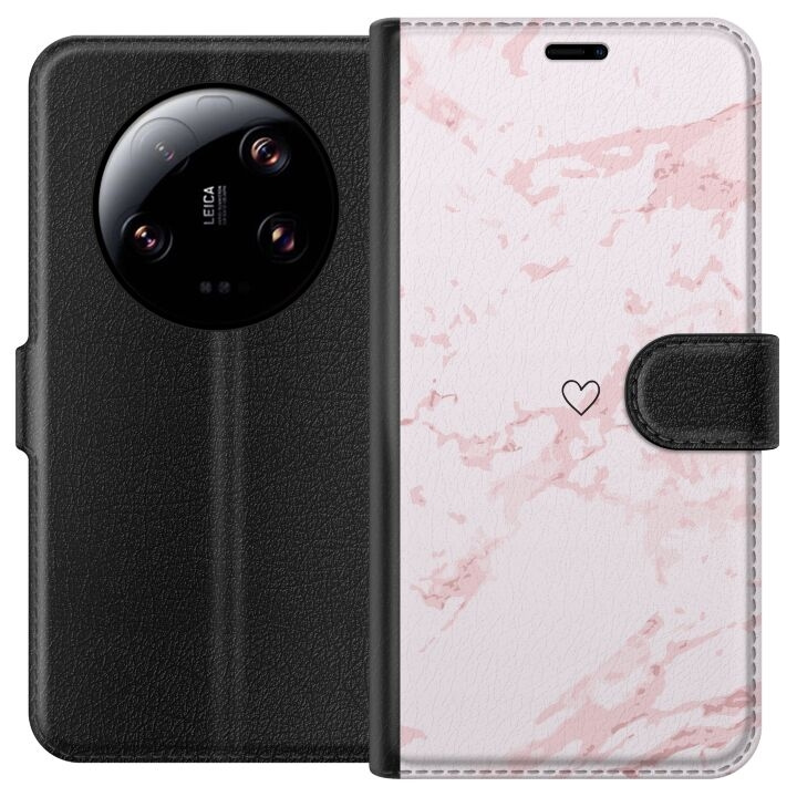 Tegnebogsetui til Xiaomi 13 Ultra med Rosa Hjerte motiv i gruppen SMARTPHONES & TABLETS / Mobil Beskyttelse / Xiaomi hos TP E-commerce Nordic AB (A64300)