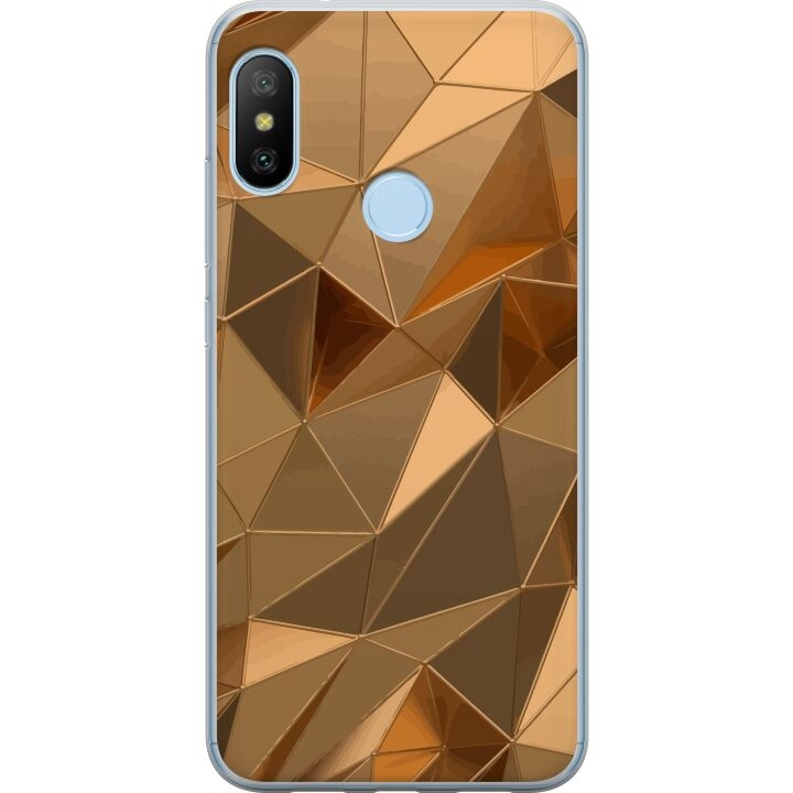 Mobilcover til Xiaomi Mi A2 Lite med 3D Guld motiv i gruppen SMARTPHONES & TABLETS / Mobil Beskyttelse / Xiaomi hos TP E-commerce Nordic AB (A64436)