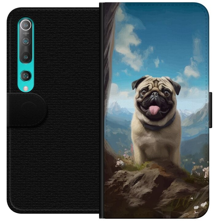 Tegnebogsetui til Xiaomi Mi 10 5G med Glad Hund motiv i gruppen SMARTPHONES & TABLETS / Mobil Beskyttelse / Xiaomi hos TP E-commerce Nordic AB (A64457)