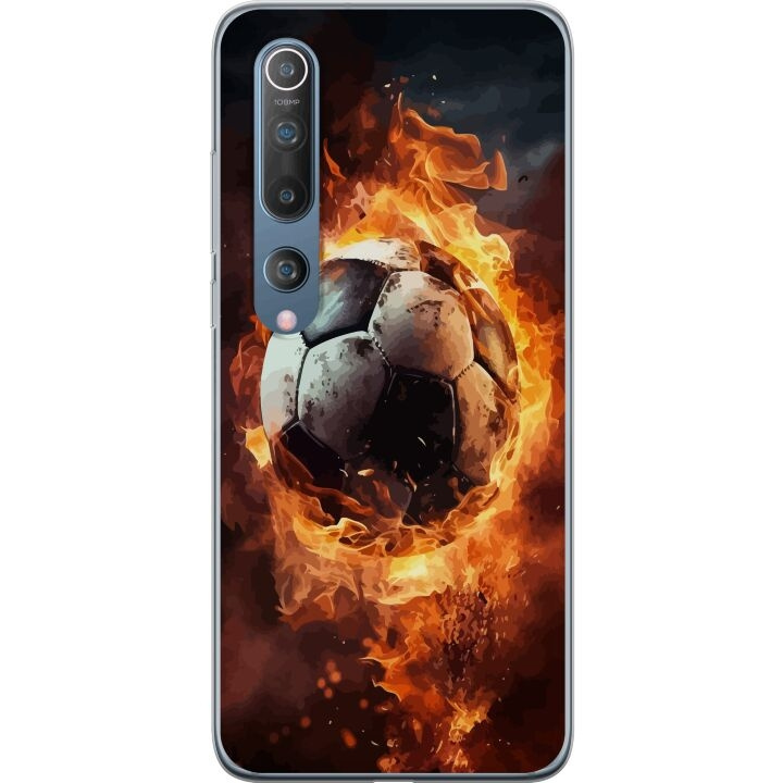 Mobilcover til Xiaomi Mi 10 5G med Fodbold motiv i gruppen SMARTPHONES & TABLETS / Mobil Beskyttelse / Xiaomi hos TP E-commerce Nordic AB (A64487)