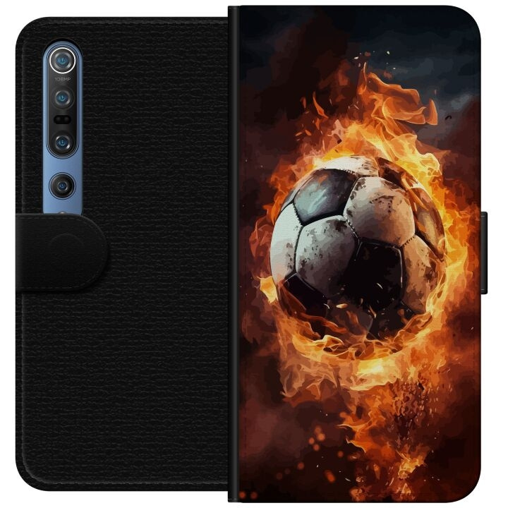 Tegnebogsetui til Xiaomi Mi 10 Pro 5G med Fodbold motiv i gruppen SMARTPHONES & TABLETS / Mobil Beskyttelse / Xiaomi hos TP E-commerce Nordic AB (A64568)