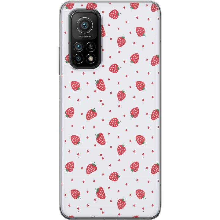 Mobilcover til Xiaomi Mi 10T Pro 5G med Jordbær motiv i gruppen SMARTPHONES & TABLETS / Mobil Beskyttelse / Xiaomi hos TP E-commerce Nordic AB (A64726)