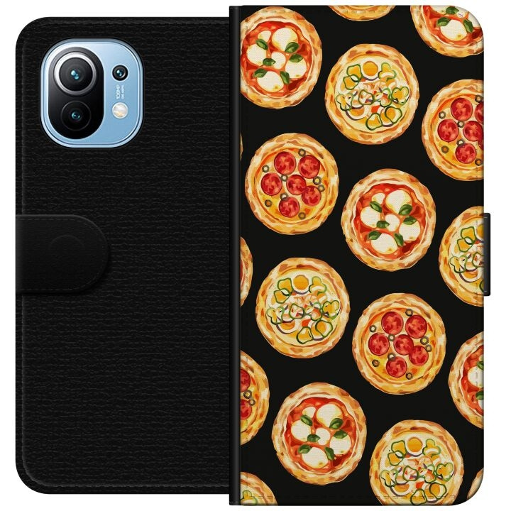 Tegnebogsetui til Xiaomi Mi 11 med Pizza motiv i gruppen SMARTPHONES & TABLETS / Mobil Beskyttelse / Xiaomi hos TP E-commerce Nordic AB (A64749)