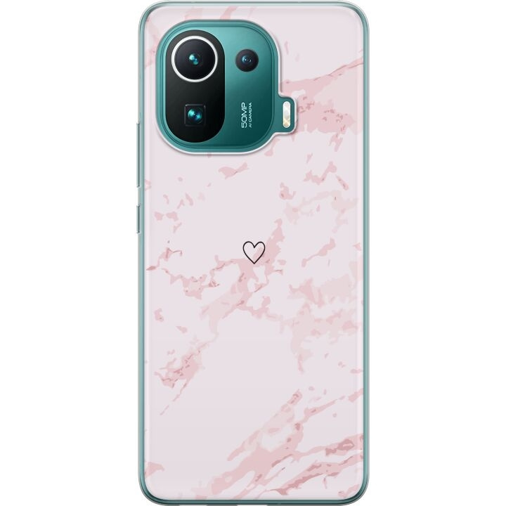 Mobilcover til Xiaomi Mi 11 Pro med Rosa Hjerte motiv i gruppen SMARTPHONES & TABLETS / Mobil Beskyttelse / Xiaomi hos TP E-commerce Nordic AB (A64948)