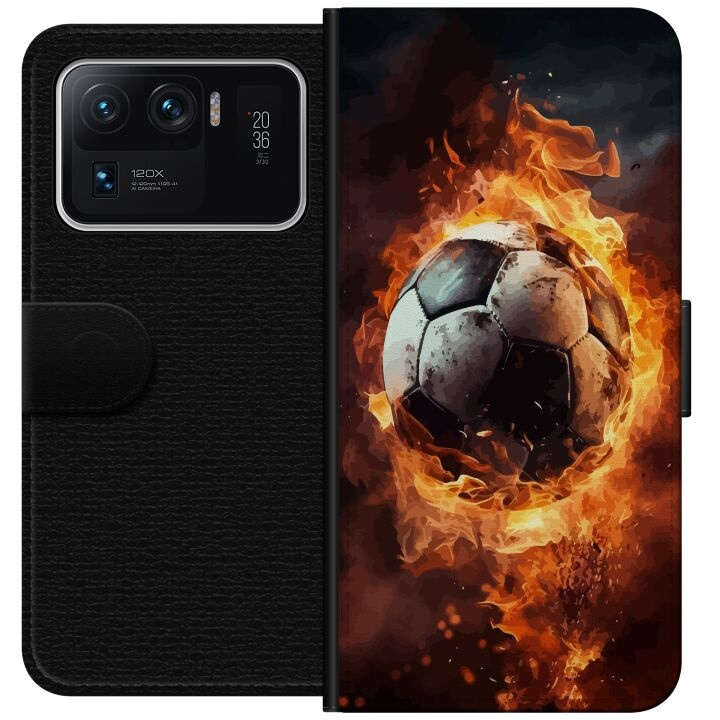 Tegnebogsetui til Xiaomi Mi 11 Ultra med Fodbold motiv i gruppen SMARTPHONES & TABLETS / Mobil Beskyttelse / Xiaomi hos TP E-commerce Nordic AB (A64973)