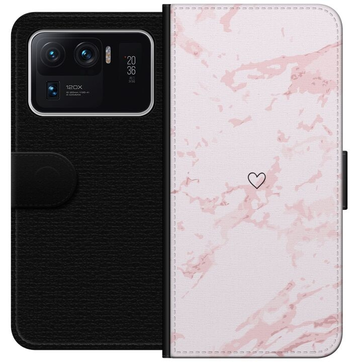 Tegnebogsetui til Xiaomi Mi 11 Ultra med Rosa Hjerte motiv i gruppen SMARTPHONES & TABLETS / Mobil Beskyttelse / Xiaomi hos TP E-commerce Nordic AB (A64975)