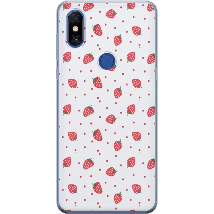 Mobilcover til Xiaomi Mi Mix 3 med Jordbær motiv i gruppen SMARTPHONES & TABLETS / Mobil Beskyttelse / Xiaomi hos TP E-commerce Nordic AB (A65131)