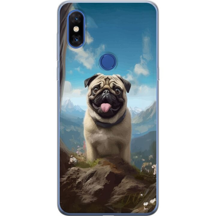 Mobilcover til Xiaomi Mi Mix 3 med Glad Hund motiv i gruppen SMARTPHONES & TABLETS / Mobil Beskyttelse / Xiaomi hos TP E-commerce Nordic AB (A65132)