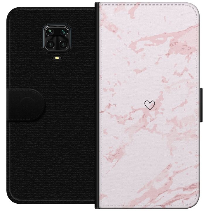 Tegnebogsetui til Xiaomi Redmi Note 9 Pro med Rosa Hjerte motiv i gruppen SMARTPHONES & TABLETS / Mobil Beskyttelse / Xiaomi hos TP E-commerce Nordic AB (A65164)