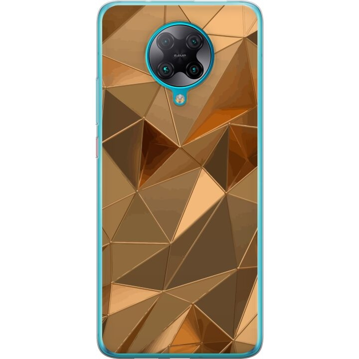 Mobilcover til Xiaomi Poco F2 Pro med 3D Guld motiv i gruppen SMARTPHONES & TABLETS / Mobil Beskyttelse / Xiaomi hos TP E-commerce Nordic AB (A65219)