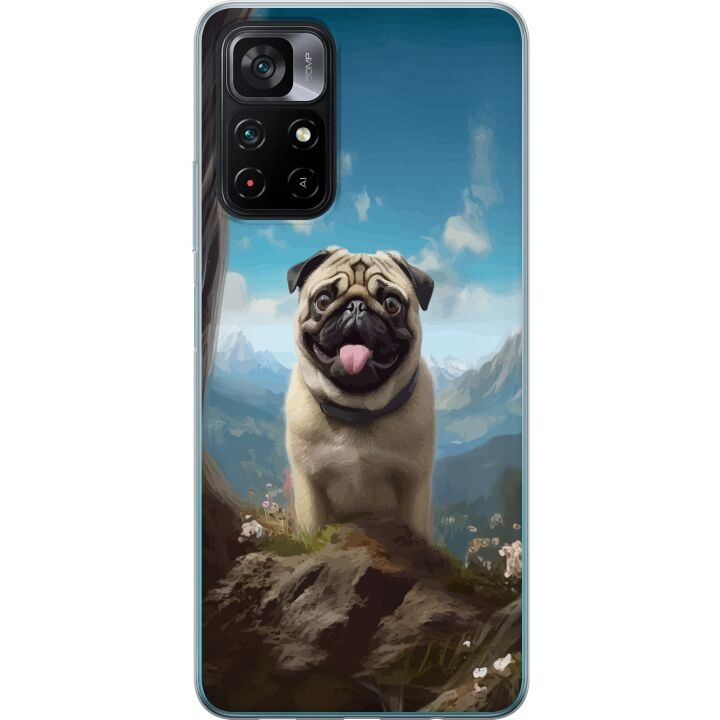 Mobilcover til Xiaomi Poco M4 Pro 5G med Glad Hund motiv i gruppen SMARTPHONES & TABLETS / Mobil Beskyttelse / Xiaomi hos TP E-commerce Nordic AB (A65348)