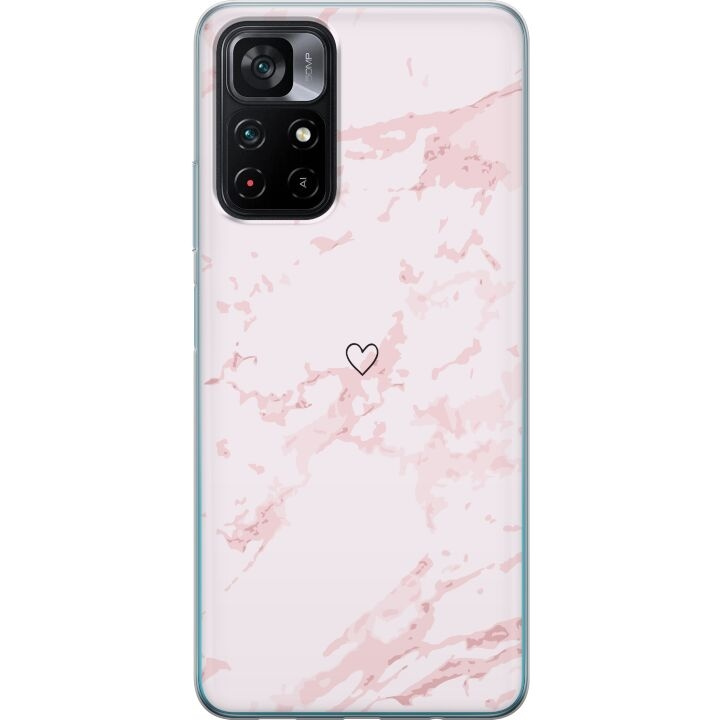 Mobilcover til Xiaomi Poco M4 Pro 5G med Rosa Hjerte motiv i gruppen SMARTPHONES & TABLETS / Mobil Beskyttelse / Xiaomi hos TP E-commerce Nordic AB (A65353)