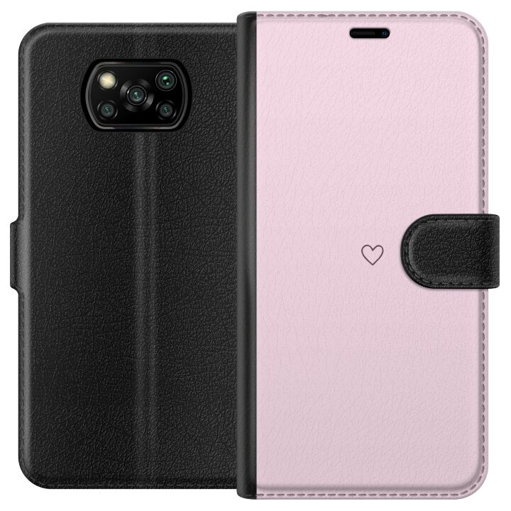 Tegnebogsetui til Xiaomi Poco X3 NFC med Hjerte motiv i gruppen SMARTPHONES & TABLETS / Mobil Beskyttelse / Xiaomi hos TP E-commerce Nordic AB (A65376)