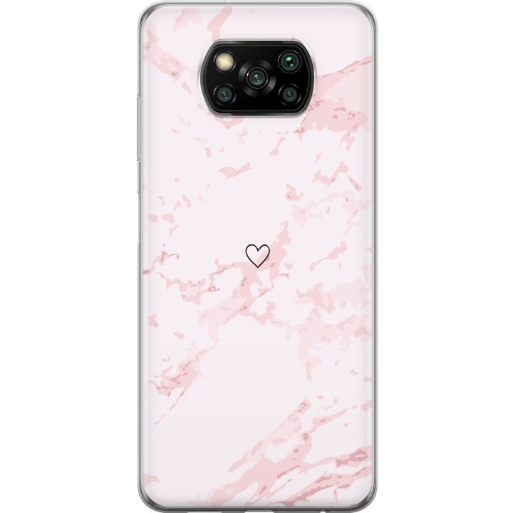 Mobilcover til Xiaomi Poco X3 NFC med Rosa Hjerte motiv i gruppen SMARTPHONES & TABLETS / Mobil Beskyttelse / Xiaomi hos TP E-commerce Nordic AB (A65407)