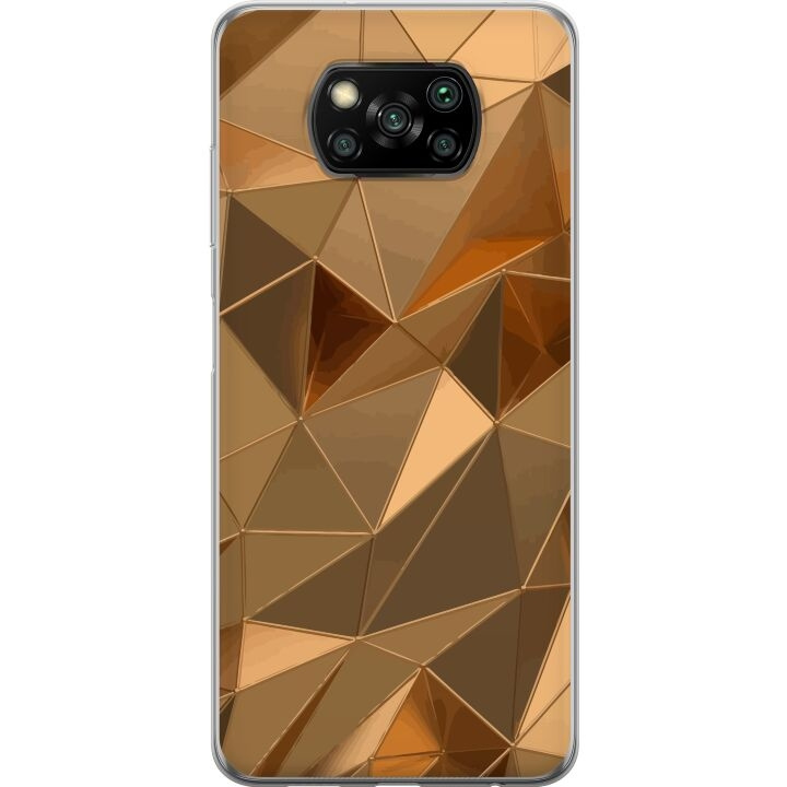 Mobilcover til Xiaomi Poco X3 NFC med 3D Guld motiv i gruppen SMARTPHONES & TABLETS / Mobil Beskyttelse / Xiaomi hos TP E-commerce Nordic AB (A65408)