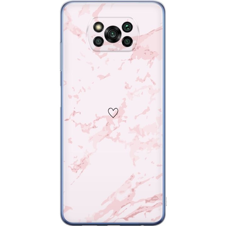 Mobilcover til Xiaomi Poco X3 Pro med Rosa Hjerte motiv i gruppen SMARTPHONES & TABLETS / Mobil Beskyttelse / Xiaomi hos TP E-commerce Nordic AB (A65434)