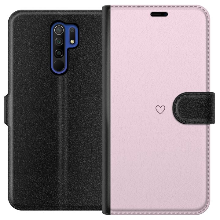 Tegnebogsetui til Xiaomi Redmi 9 med Hjerte motiv i gruppen SMARTPHONES & TABLETS / Mobil Beskyttelse / Xiaomi hos TP E-commerce Nordic AB (A65646)