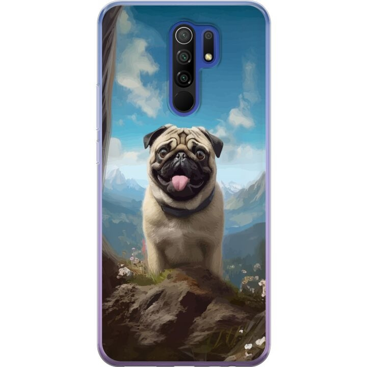 Mobilcover til Xiaomi Redmi 9 med Glad Hund motiv i gruppen SMARTPHONES & TABLETS / Mobil Beskyttelse / Xiaomi hos TP E-commerce Nordic AB (A65672)