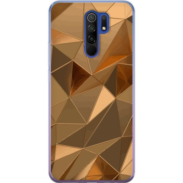 Mobilcover til Xiaomi Redmi 9 med 3D Guld motiv i gruppen SMARTPHONES & TABLETS / Mobil Beskyttelse / Xiaomi hos TP E-commerce Nordic AB (A65678)