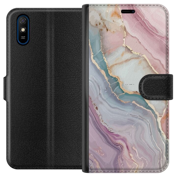 Tegnebogsetui til Xiaomi Redmi 9A med Marmor motiv i gruppen SMARTPHONES & TABLETS / Mobil Beskyttelse / Xiaomi hos TP E-commerce Nordic AB (A65703)