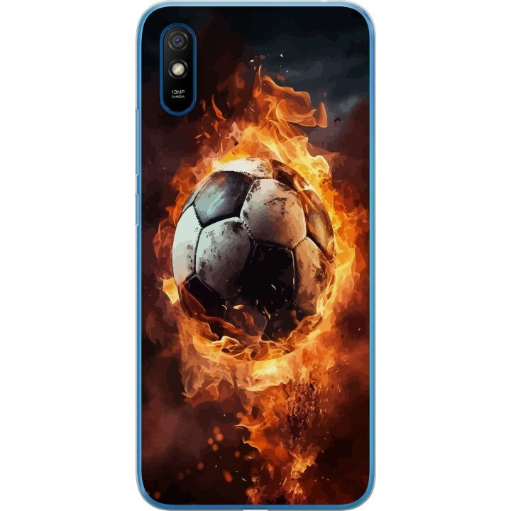 Mobilcover til Xiaomi Redmi 9A med Fodbold motiv i gruppen SMARTPHONES & TABLETS / Mobil Beskyttelse / Xiaomi hos TP E-commerce Nordic AB (A65729)