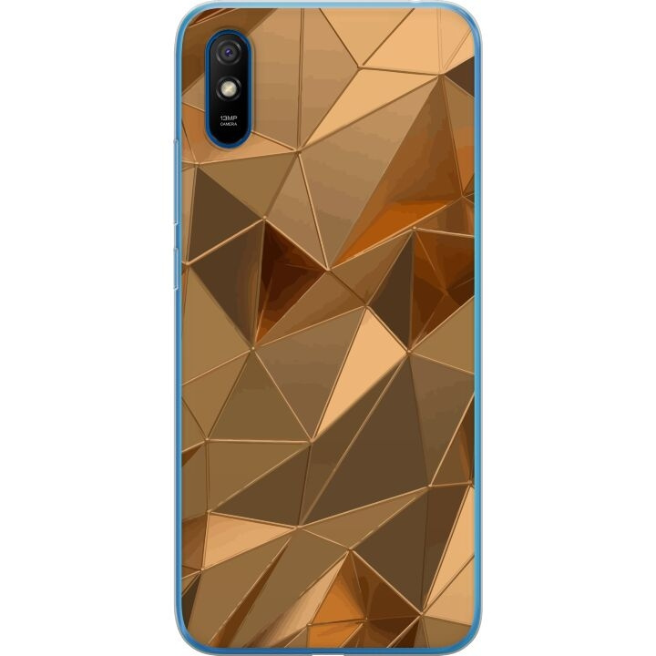 Mobilcover til Xiaomi Redmi 9A med 3D Guld motiv i gruppen SMARTPHONES & TABLETS / Mobil Beskyttelse / Xiaomi hos TP E-commerce Nordic AB (A65732)