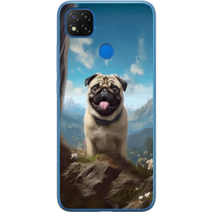 Mobilcover til Xiaomi Redmi 9C med Glad Hund motiv i gruppen SMARTPHONES & TABLETS / Mobil Beskyttelse / Xiaomi hos TP E-commerce Nordic AB (A65807)