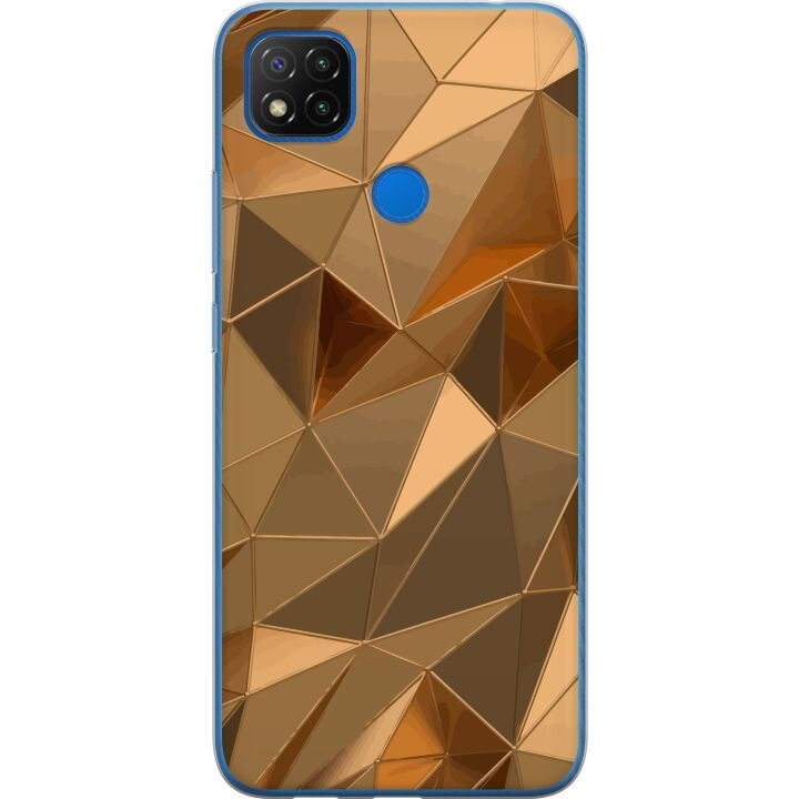 Mobilcover til Xiaomi Redmi 9C NFC med 3D Guld motiv i gruppen SMARTPHONES & TABLETS / Mobil Beskyttelse / Xiaomi hos TP E-commerce Nordic AB (A65840)