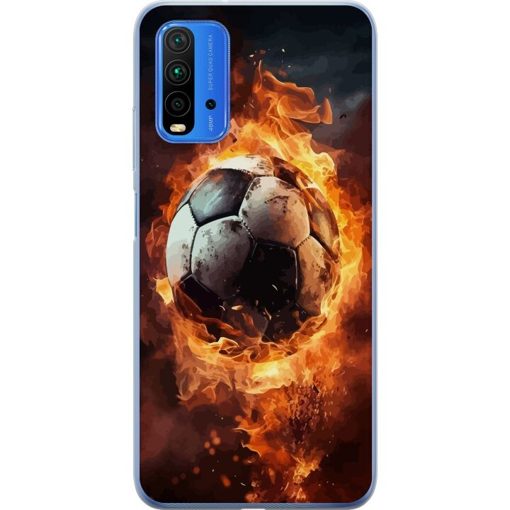 Mobilcover til Xiaomi Redmi 9T med Fodbold motiv i gruppen SMARTPHONES & TABLETS / Mobil Beskyttelse / Xiaomi hos TP E-commerce Nordic AB (A65864)