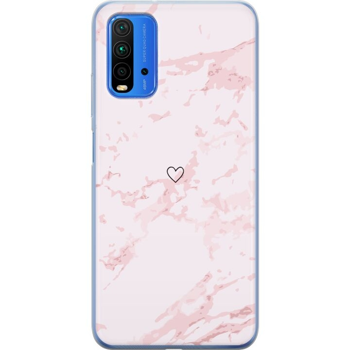 Mobilcover til Xiaomi Redmi 9T med Rosa Hjerte motiv i gruppen SMARTPHONES & TABLETS / Mobil Beskyttelse / Xiaomi hos TP E-commerce Nordic AB (A65866)