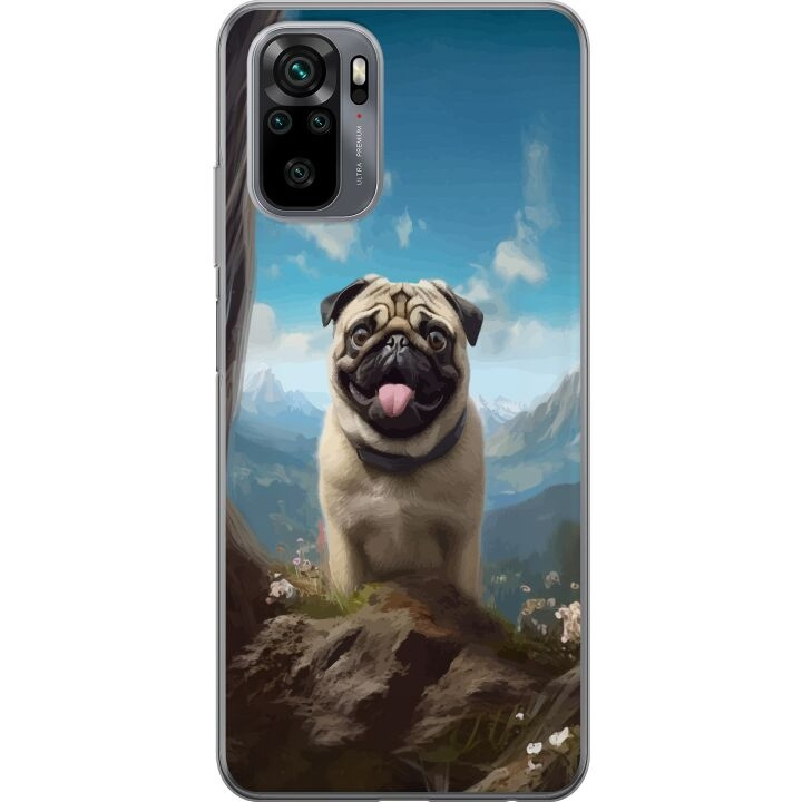 Mobilcover til Xiaomi Redmi Note 10 med Glad Hund motiv i gruppen SMARTPHONES & TABLETS / Mobil Beskyttelse / Xiaomi hos TP E-commerce Nordic AB (A65915)