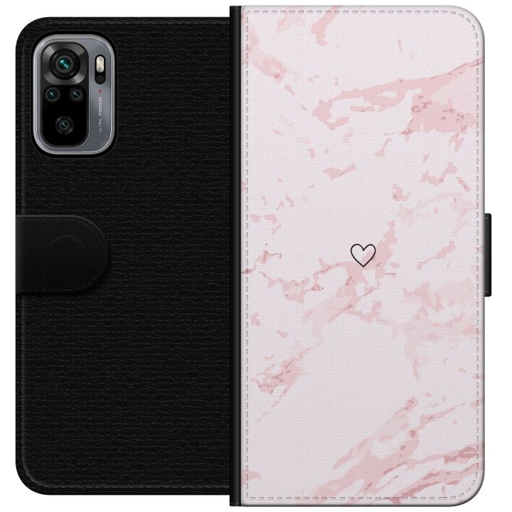 Tegnebogsetui til Xiaomi Redmi Note 10S med Rosa Hjerte motiv i gruppen SMARTPHONES & TABLETS / Mobil Beskyttelse / Xiaomi hos TP E-commerce Nordic AB (A66028)