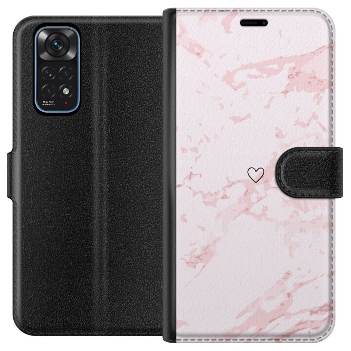 Tegnebogsetui til Xiaomi Redmi Note 11 med Rosa Hjerte motiv i gruppen SMARTPHONES & TABLETS / Mobil Beskyttelse / Xiaomi hos TP E-commerce Nordic AB (A66082)