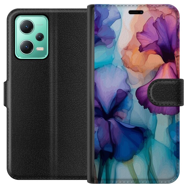 Tegnebogsetui til Xiaomi Redmi Note 12 med Magiske blomster motiv i gruppen SMARTPHONES & TABLETS / Mobil Beskyttelse / Xiaomi hos TP E-commerce Nordic AB (A66224)