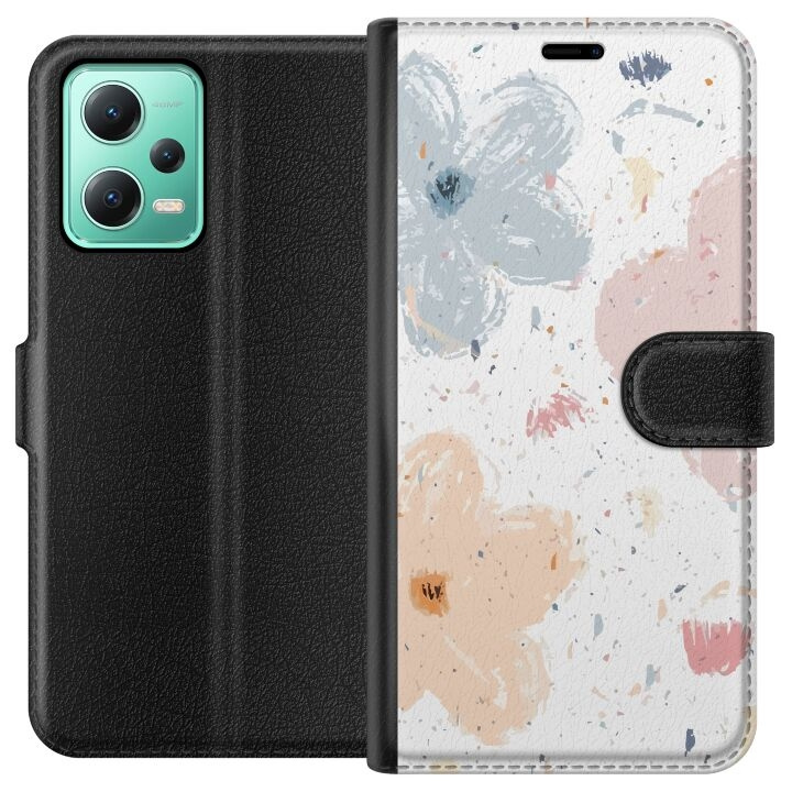 Tegnebogsetui til Xiaomi Redmi Note 12 med Blomster motiv i gruppen SMARTPHONES & TABLETS / Mobil Beskyttelse / Xiaomi hos TP E-commerce Nordic AB (A66233)