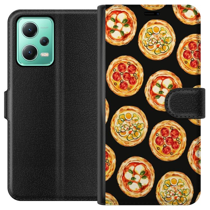 Tegnebogsetui til Xiaomi Redmi Note 12 med Pizza motiv i gruppen SMARTPHONES & TABLETS / Mobil Beskyttelse / Xiaomi hos TP E-commerce Nordic AB (A66234)