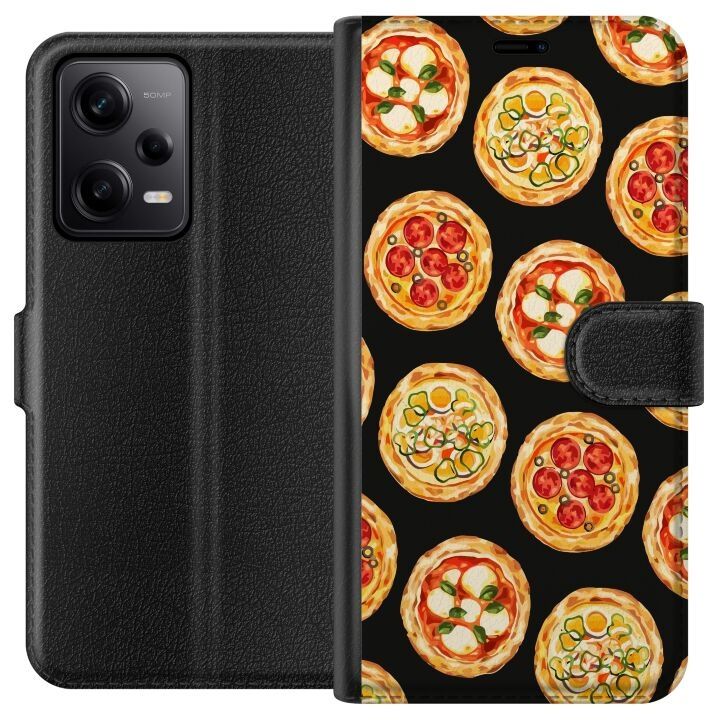 Tegnebogsetui til Xiaomi Redmi Note 12 Pro med Pizza motiv i gruppen SMARTPHONES & TABLETS / Mobil Beskyttelse / Xiaomi hos TP E-commerce Nordic AB (A66288)