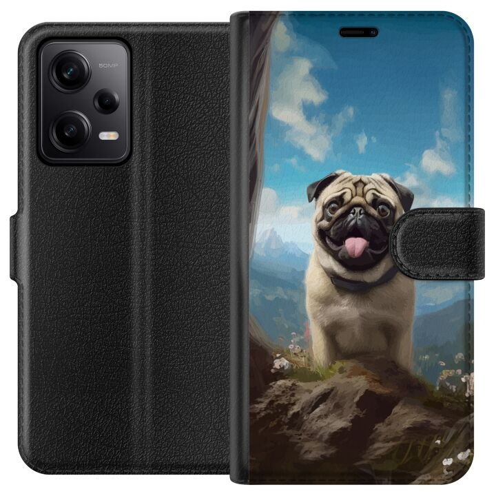 Tegnebogsetui til Xiaomi Redmi Note 12 Pro med Glad Hund motiv i gruppen SMARTPHONES & TABLETS / Mobil Beskyttelse / Xiaomi hos TP E-commerce Nordic AB (A66293)