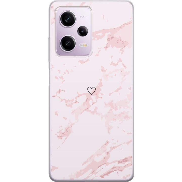 Mobilcover til Xiaomi Redmi Note 12 Pro med Rosa Hjerte motiv i gruppen SMARTPHONES & TABLETS / Mobil Beskyttelse / Xiaomi hos TP E-commerce Nordic AB (A66325)