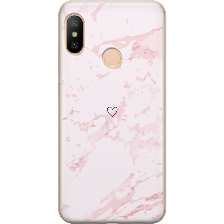 Mobilcover til Xiaomi Redmi 6 Pro med Rosa Hjerte motiv i gruppen SMARTPHONES & TABLETS / Mobil Beskyttelse / Xiaomi hos TP E-commerce Nordic AB (A66460)