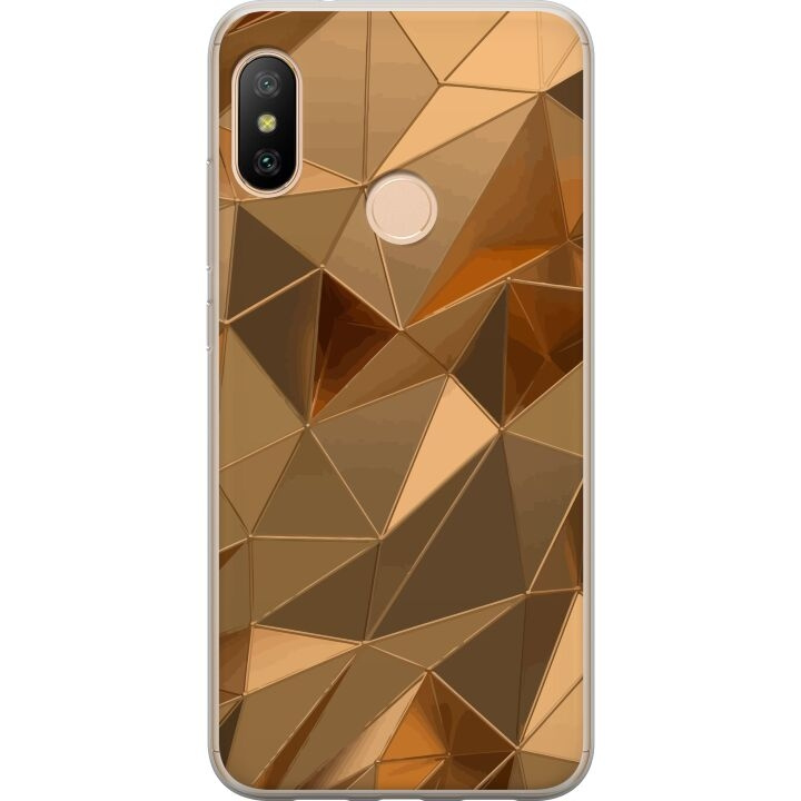 Mobilcover til Xiaomi Redmi 6 Pro med 3D Guld motiv i gruppen SMARTPHONES & TABLETS / Mobil Beskyttelse / Xiaomi hos TP E-commerce Nordic AB (A66461)