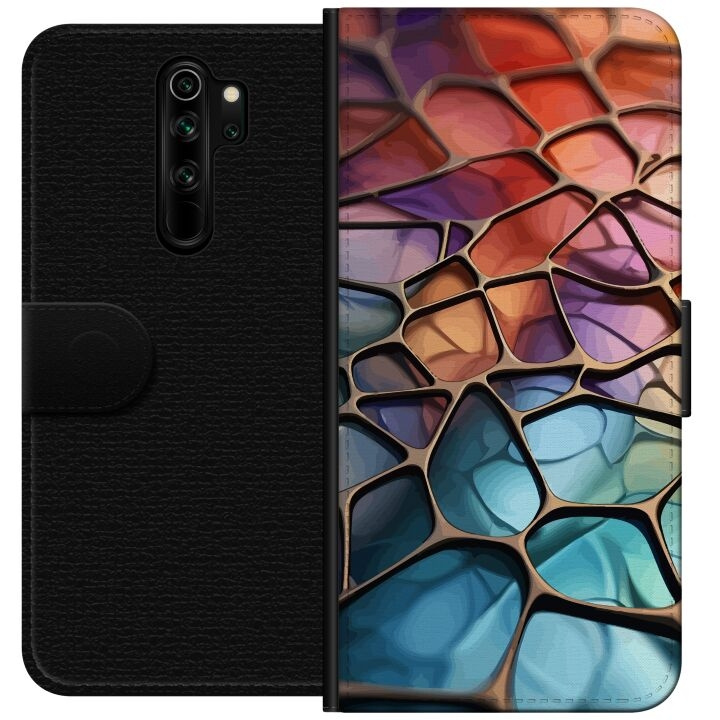 Tegnebogsetui til Xiaomi Redmi Note 8 Pro med Metallict mønster motiv i gruppen SMARTPHONES & TABLETS / Mobil Beskyttelse / Xiaomi hos TP E-commerce Nordic AB (A66501)