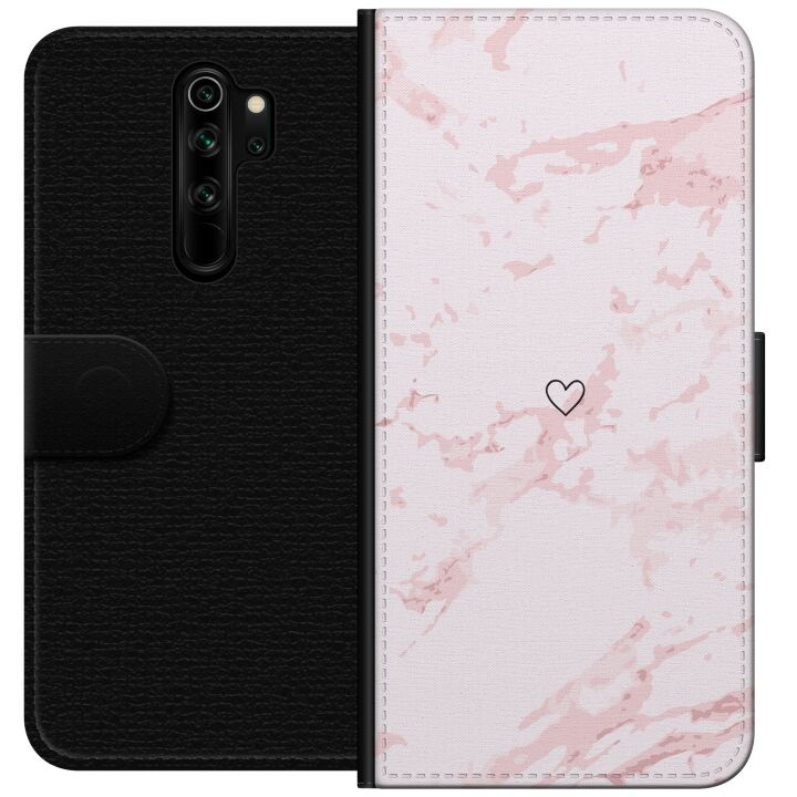 Tegnebogsetui til Xiaomi Redmi Note 8 Pro med Rosa Hjerte motiv i gruppen SMARTPHONES & TABLETS / Mobil Beskyttelse / Xiaomi hos TP E-commerce Nordic AB (A66514)