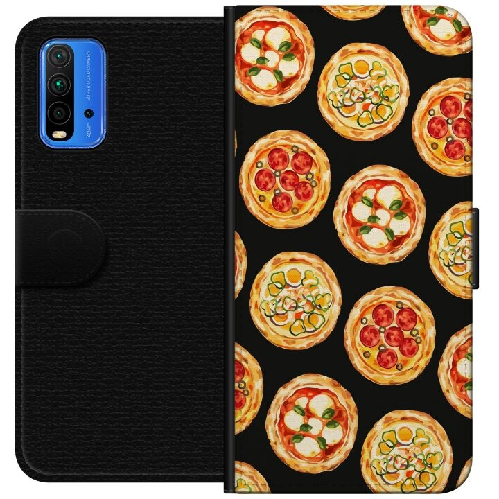 Tegnebogsetui til Xiaomi Redmi Note 9 4G med Pizza motiv i gruppen SMARTPHONES & TABLETS / Mobil Beskyttelse / Xiaomi hos TP E-commerce Nordic AB (A66612)