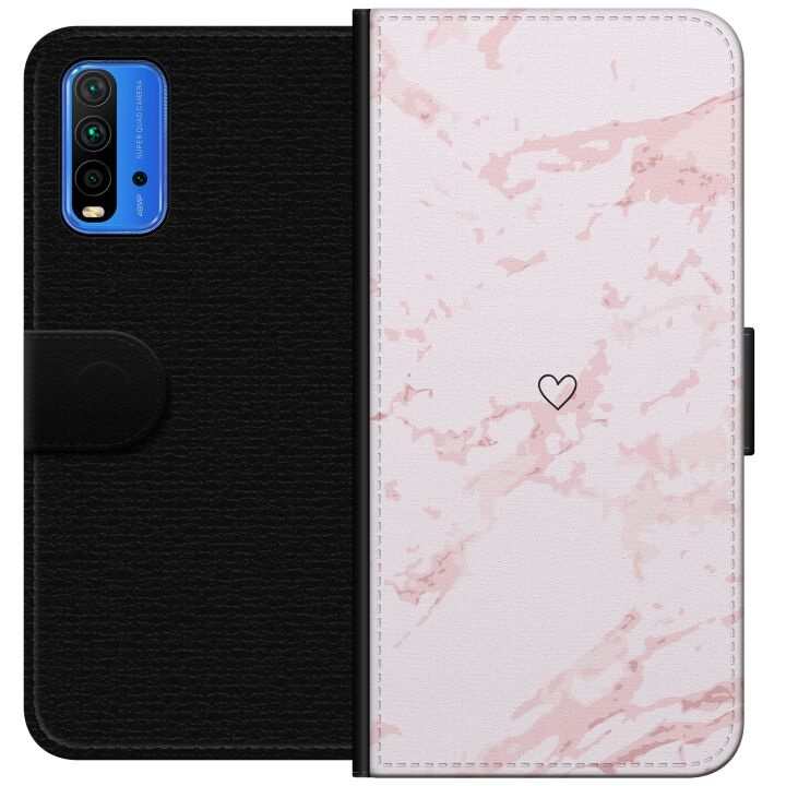 Tegnebogsetui til Xiaomi Redmi Note 9 4G med Rosa Hjerte motiv i gruppen SMARTPHONES & TABLETS / Mobil Beskyttelse / Xiaomi hos TP E-commerce Nordic AB (A66622)