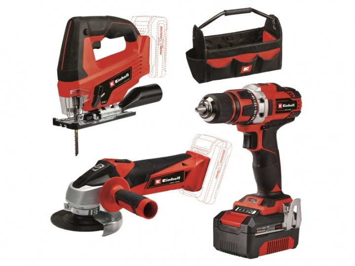 Einhell TE-TK 18/3 Li verktygssats med 4 delar 18V 1X4,0Ah i gruppen HJEM, HUS & HAVE / Værktøj / Boremaskiner hos TP E-commerce Nordic AB (A66854)